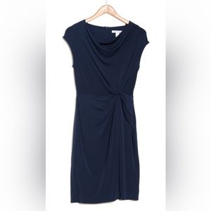 NWT London Times cowl neck side twist mini dress size 14